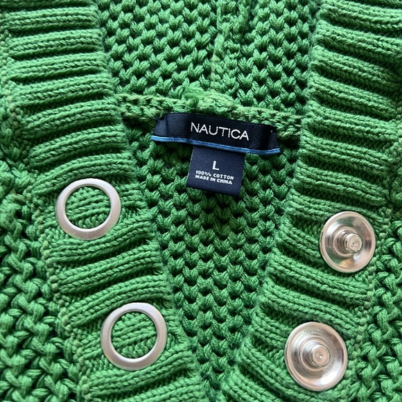 Green Nautica Sweater with Hood - Picture 2 of 7